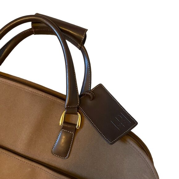 Diane Von Furstenberg Garment Suit Bag Luggage Canvas Suede Wardrobe DVF Travel - Picture 3 of 16